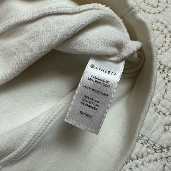 Athleta white cap sleeve sweatshirt top - Picture 6 of 6